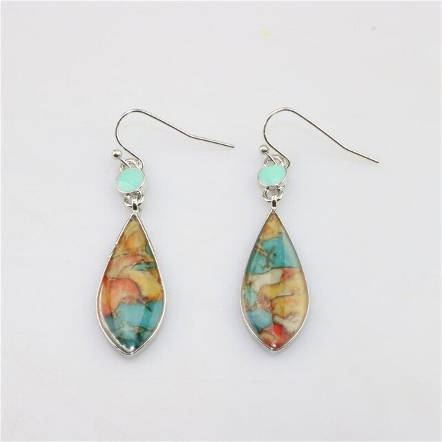 Spiritual Colorful Turquoise Earrings