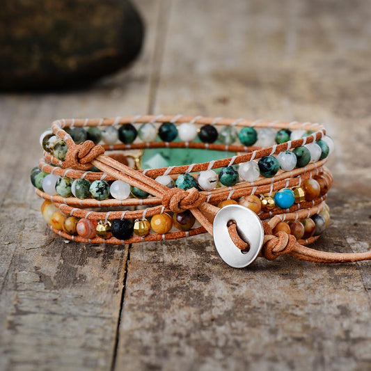 Jade Protection Wrap Bracelet
