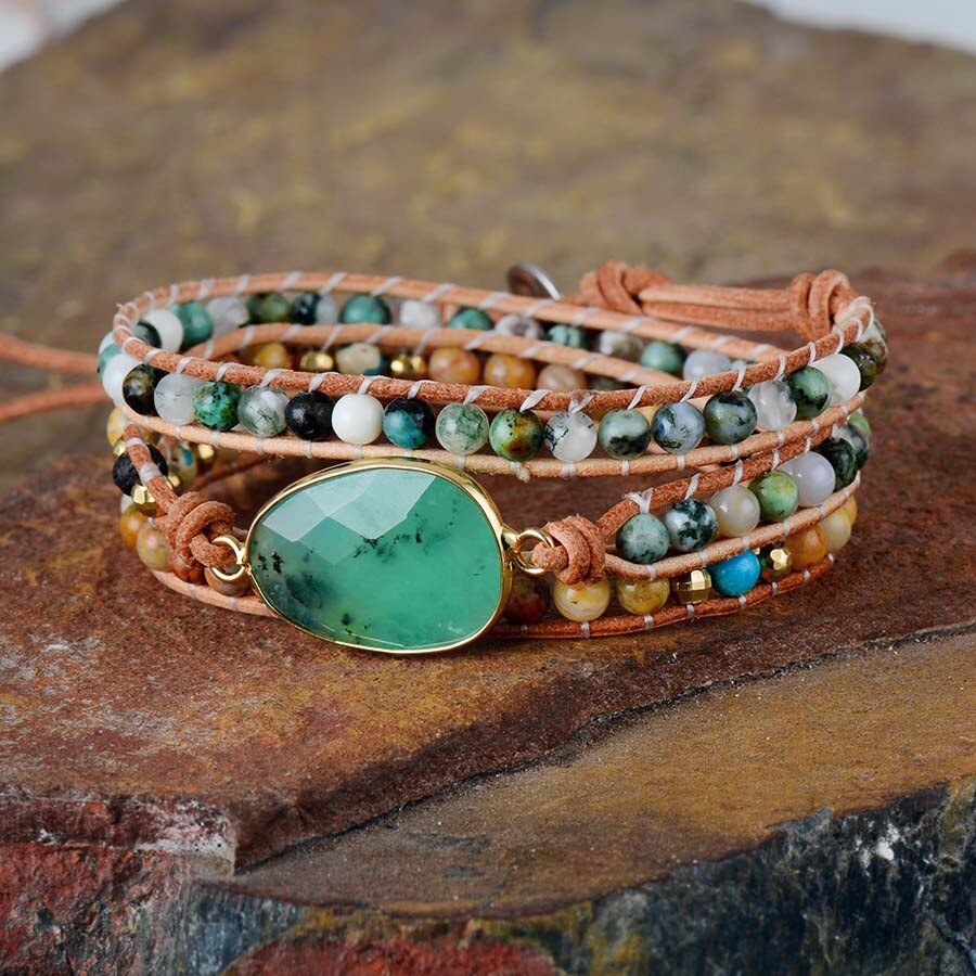 Jade Protection Wrap Bracelet