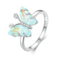 Schmetterling Aquamarin Sterling Silber Ring