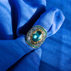 Vintage Aquamarine Silver Ring