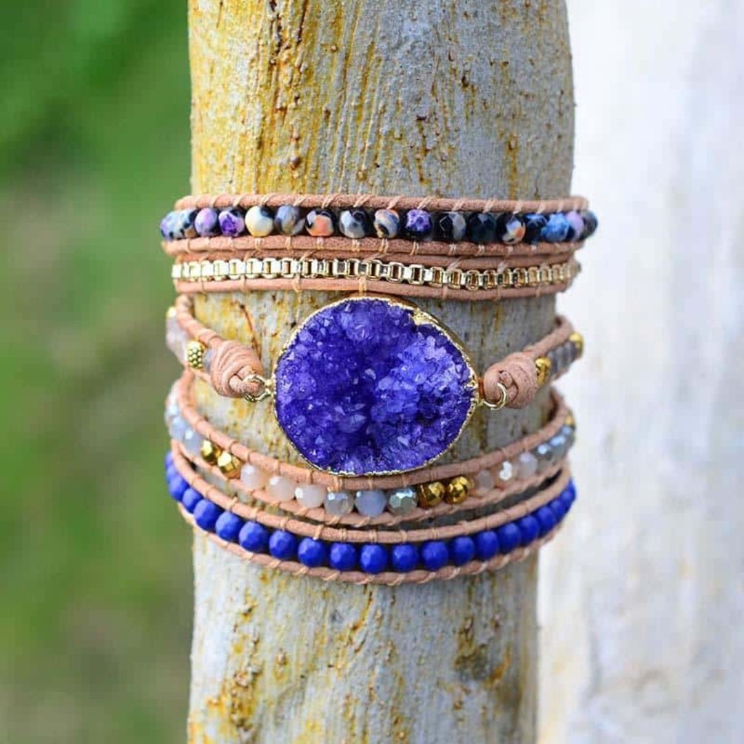 Calming Purple Druzy Bracelet