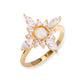 Flora Clear Quartz 24K Gold Ring