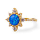 Sunshine Blue Opal 24K Gold Ring
