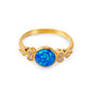 Eleanor Blue Opal 24K Gold Ring