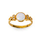 Eleanor White Opal 24K Gold Ring