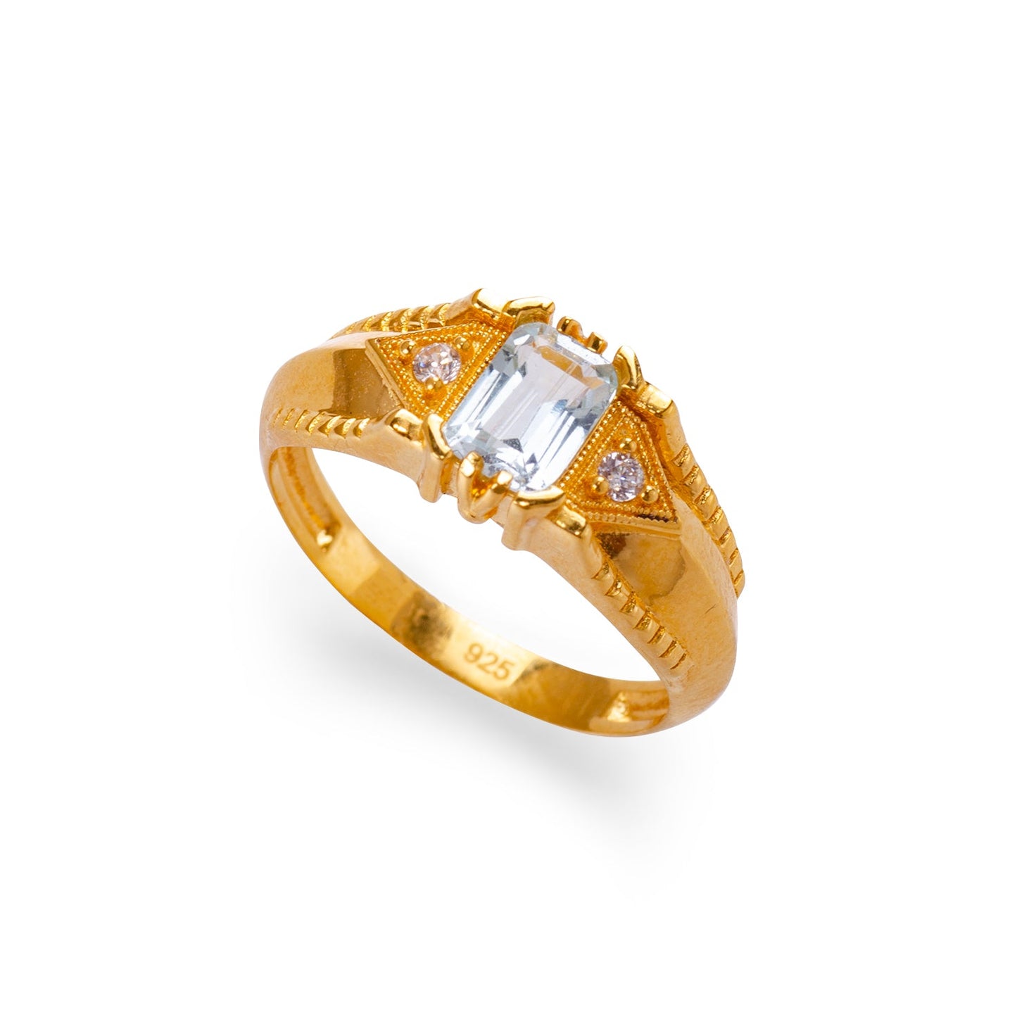 Alice Topaz 24K Gold Ring