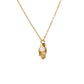 Hamsa-Opal-Halskette aus 24 Karat Gold