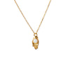 Hamsa-Opal-Halskette aus 24 Karat Gold