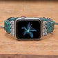 Böhmisches blaues Sesamjaspis-Apple-Watch-Armband