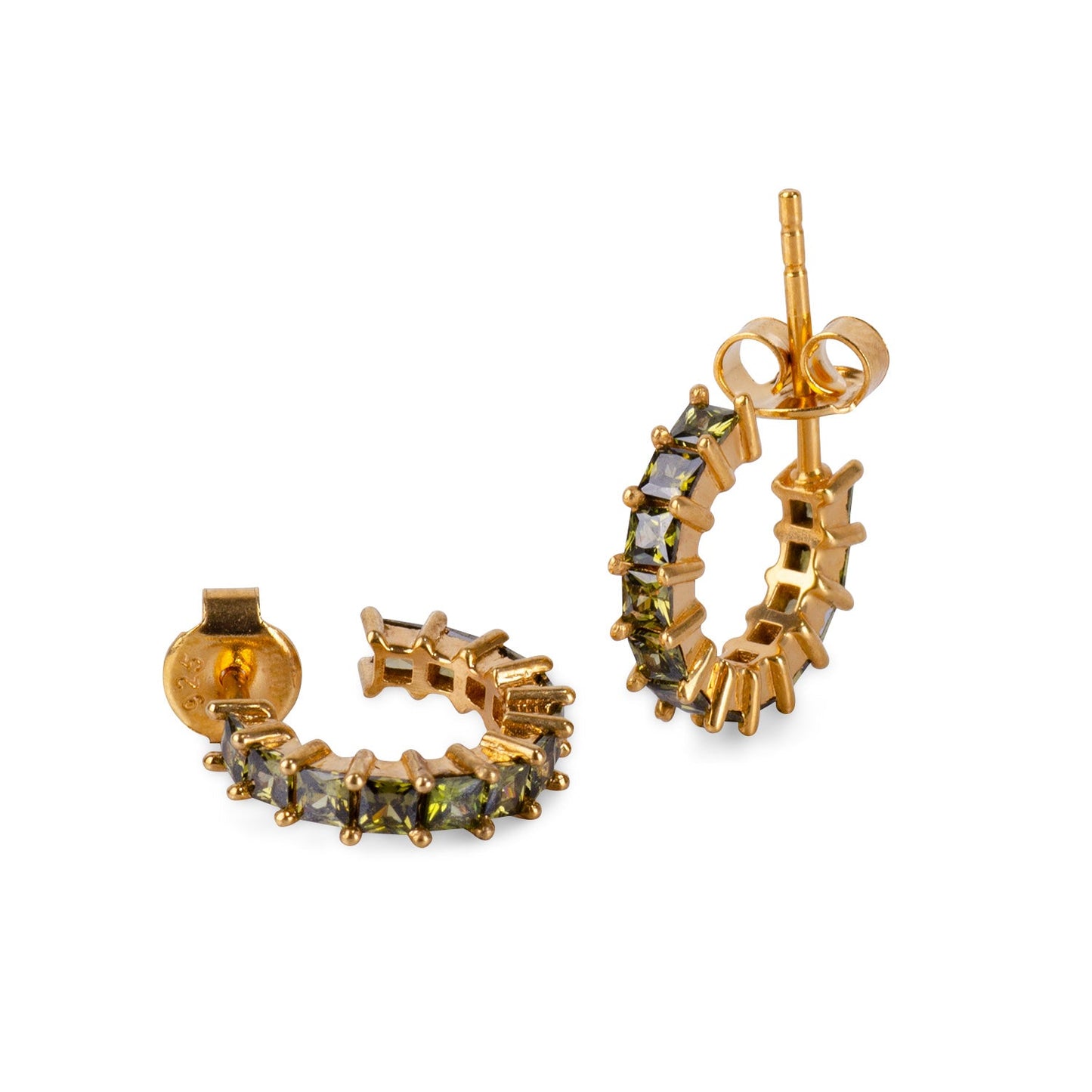 Helen Grünquarz 24K Gold Ohrringe