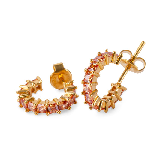 Helen Morganite 24K Gold Earrings
