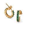 Helen Emerald 24K Gold Earrings