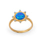 Starlight Blue Opal 24K Gold Ring