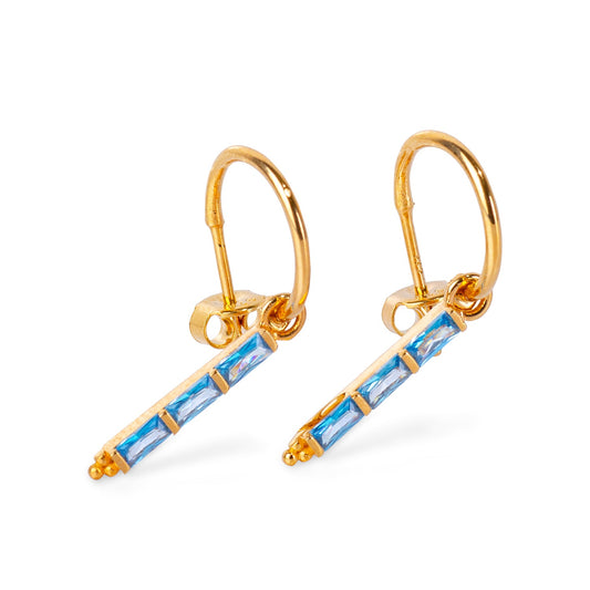 Theodora Topaz 24K Gold Earrings