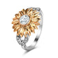 Ring mit Sonnenblumen-Zirkonia