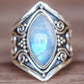 Vintage Moonstone Silver Ring