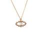 Halskette mit Opal und bösem Blick aus 24 Karat Gold