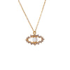 Halskette mit Opal und bösem Blick aus 24 Karat Gold