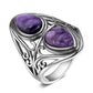 Vintage Naturstein Silber Ringe 