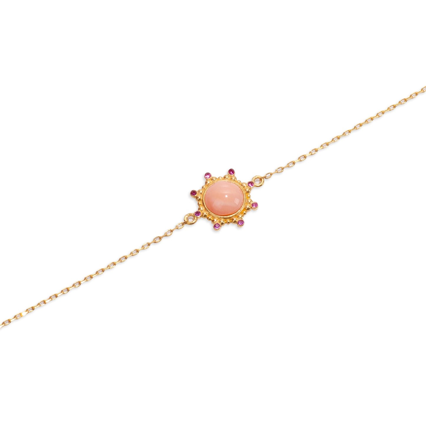 Starlight Pink Opal 24K Gold Bracelet