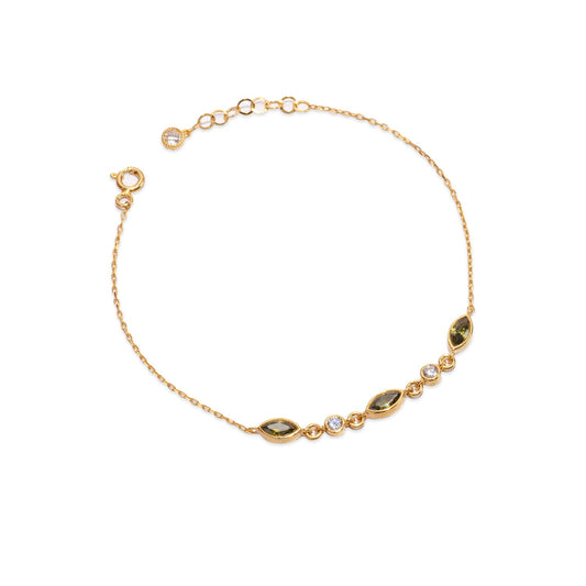 Vivian Grünquarz 24K Gold Armband