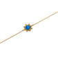 Armband aus 24 Karat Gold mit blauem Opal und Sternenlicht