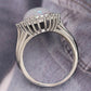 Charming White Fire Opal Silver Plated Ring