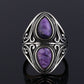 Vintage Naturstein Silber Ringe 