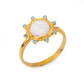 Starlight White Opal 24K Gold Ring