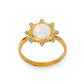 Starlight White Opal 24K Gold Ring