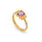 Deko-Amethyst-Ring aus 24 Karat Gold