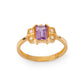 Deko-Amethyst-Ring aus 24 Karat Gold
