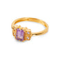 Deko-Amethyst-Ring aus 24 Karat Gold