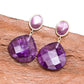 Spiritual Ethnic Amethyst Earrings