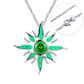 Star Green Opal Silver Necklace