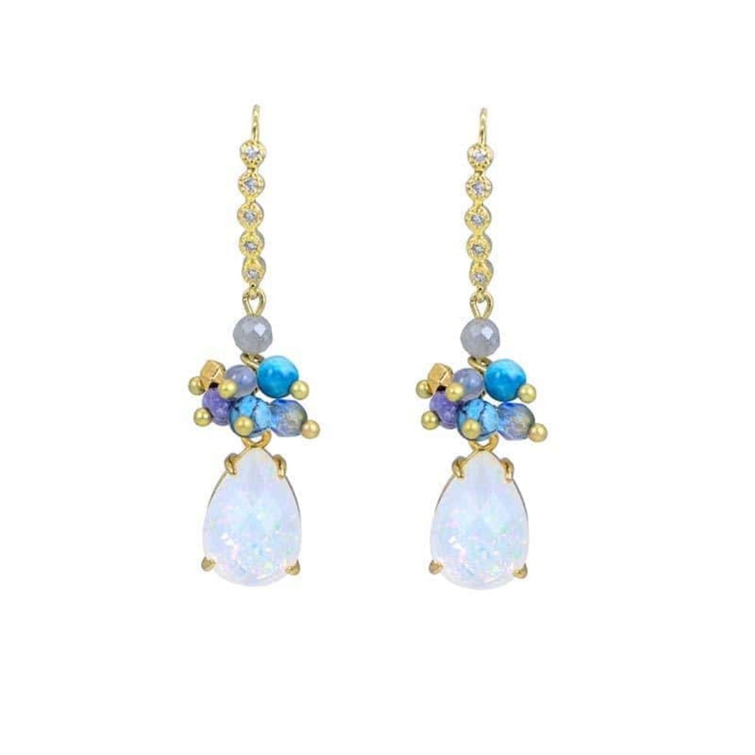 April Regen Opal Ohrringe