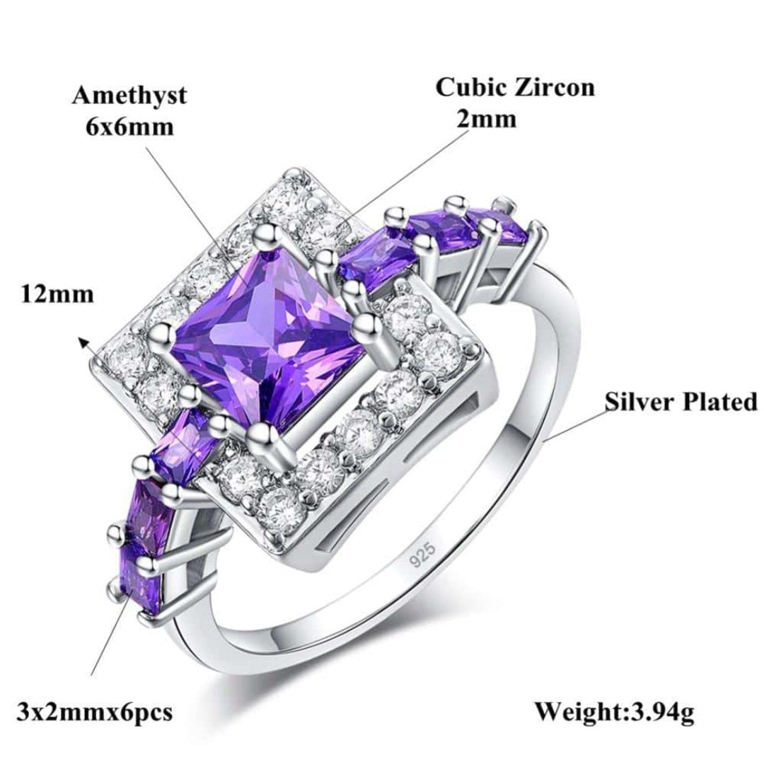 Amethyst Sterling Silber Ring 