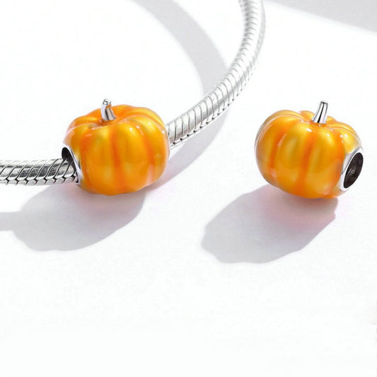 Gotischer Kürbis 925 Sterling Silber Anhänger 