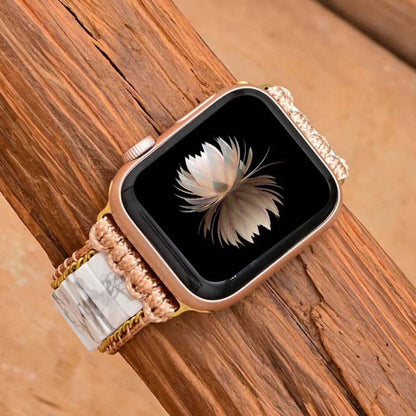 Fashionable White Howlite Apple Watch Strap