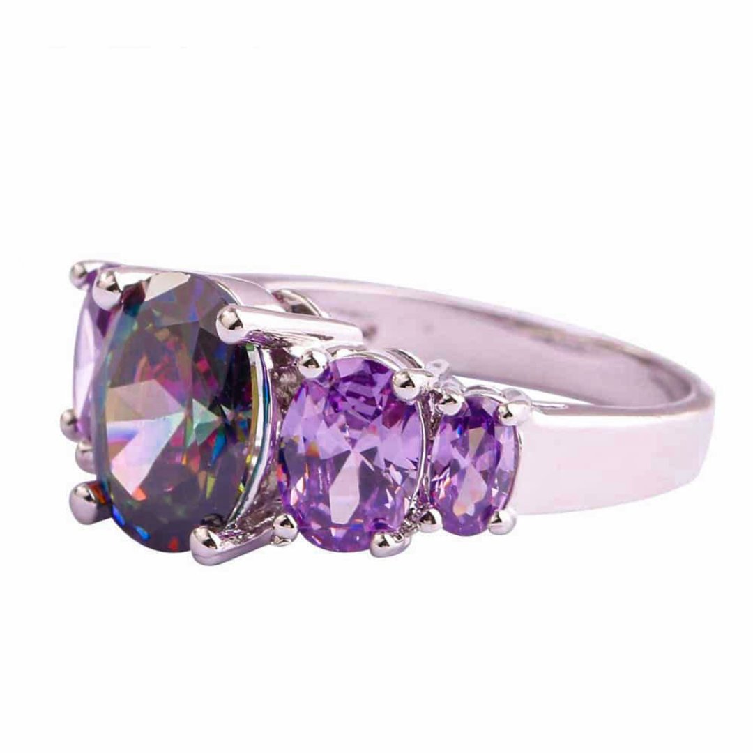 Amethyst &amp; Topas Silberring