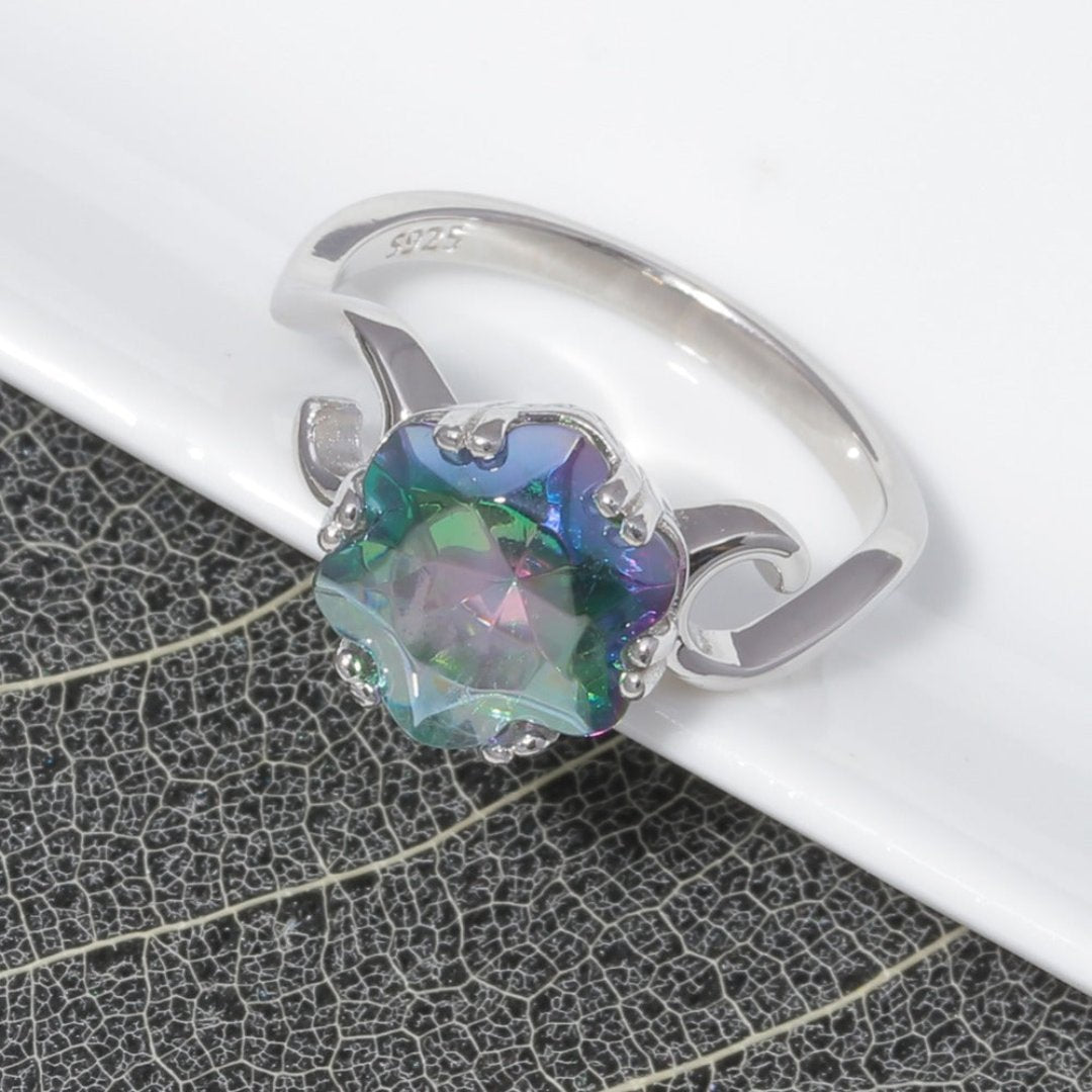 Mystic Topaz 925 Sterling Silver Ring
