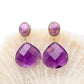 Spiritual Ethnic Amethyst Earrings