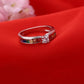 Sterling-Silberring mit Strasssteinen „Love“ und Regenbogen