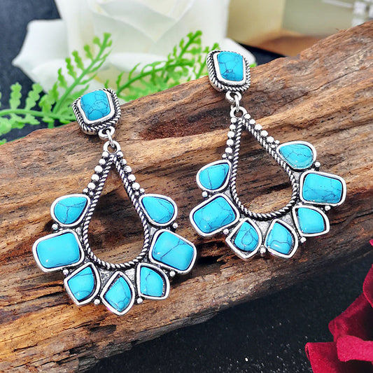 Spiritual Water Drop Turquoise Earrings