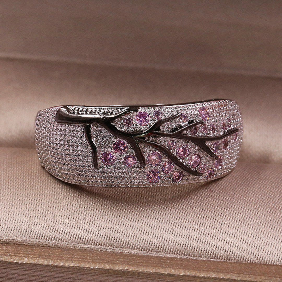 Elegant Tree of Zirconia Ring