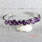Verstellbares Amethyst-Armband aus 925er Sterlingsilber