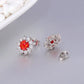 Sunflower Opal Silver Plated Earrings