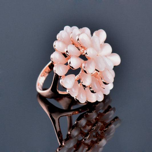 Luxury Big Flower Opal Ring