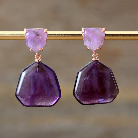 Trend Amethyst & Tiger Eye Earrings
